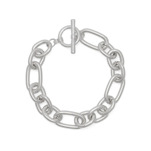 Metallic chain-link bracelet